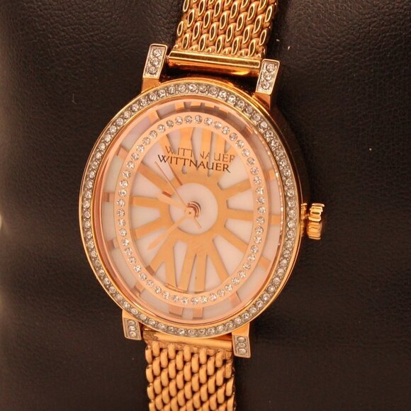 Wittnauer Accessories - Wittnauer Women's Dress Watch Crystal Accents Rose Gold 28mm